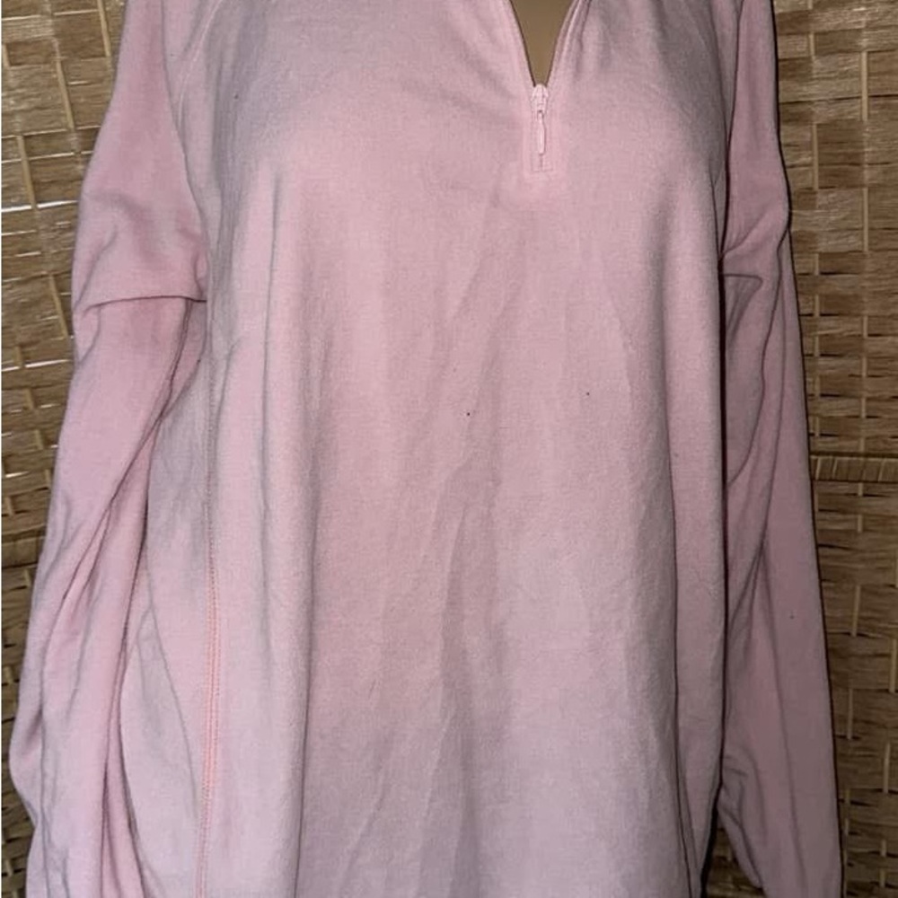 Columbia Pink Tunic Polo Sweatshirt Relaxed Fit